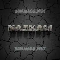 nashali in Cracked Stone style - 3D name wallpaper