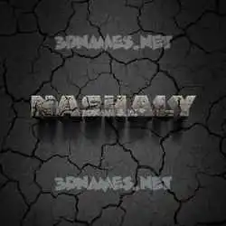 nashaly in Cracked Stone style - 3D name wallpaper