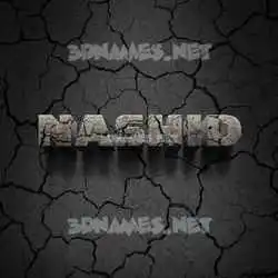 nashid in Cracked Stone style - 3D name wallpaper
