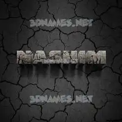 nashim in Cracked Stone style - 3D name wallpaper