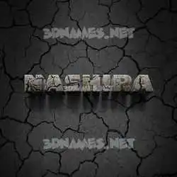 nashira in Cracked Stone style - 3D name wallpaper