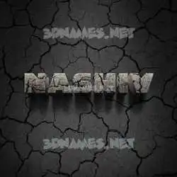 nashiv in Cracked Stone style - 3D name wallpaper
