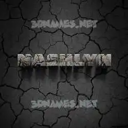 nashlyn in Cracked Stone style - 3D name wallpaper