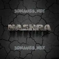 nashra in Cracked Stone style - 3D name wallpaper
