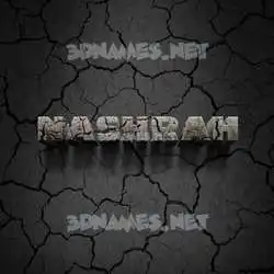 nashrah in Cracked Stone style - 3D name wallpaper