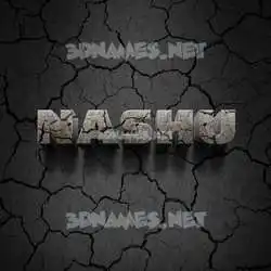 nashu in Cracked Stone style - 3D name wallpaper