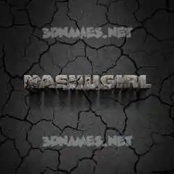nashugirl in Cracked Stone style - 3D name wallpaper