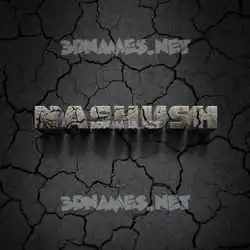 nashush in Cracked Stone style - 3D name wallpaper
