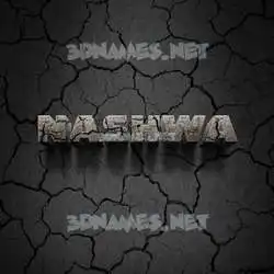 nashwa in Cracked Stone style - 3D name wallpaper