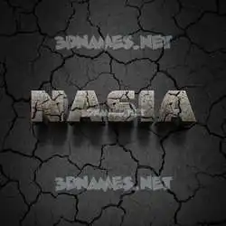 nasia in Cracked Stone style - 3D name wallpaper