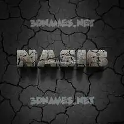 nasib in Cracked Stone style - 3D name wallpaper