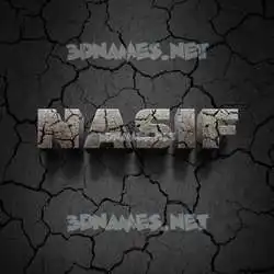 nasif in Cracked Stone style - 3D name wallpaper