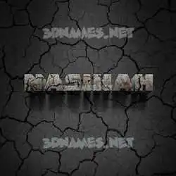nasihah in Cracked Stone style - 3D name wallpaper