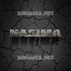 nasima in Cracked Stone style - 3D name wallpaper