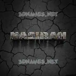 nasirah in Cracked Stone style - 3D name wallpaper