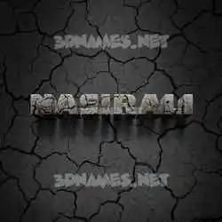 nasirali in Cracked Stone style - 3D name wallpaper