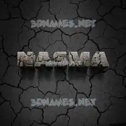 nasma in Cracked Stone style - 3D name wallpaper