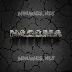 nasoma in Cracked Stone style - 3D name wallpaper