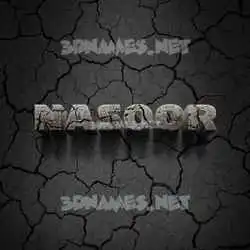 nasoor in Cracked Stone style - 3D name wallpaper