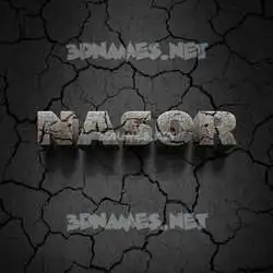 nasor in Cracked Stone style - 3D name wallpaper