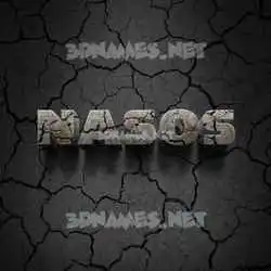 nasos in Cracked Stone style - 3D name wallpaper