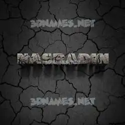 nasradin in Cracked Stone style - 3D name wallpaper