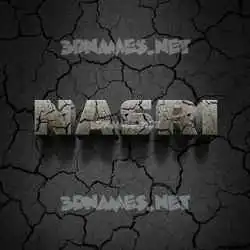 nasri in Cracked Stone style - 3D name wallpaper
