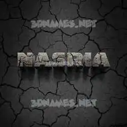 nasria in Cracked Stone style - 3D name wallpaper