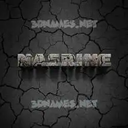 nasrine in Cracked Stone style - 3D name wallpaper