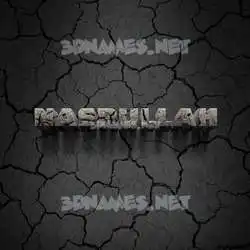 nasrullah in Cracked Stone style - 3D name wallpaper