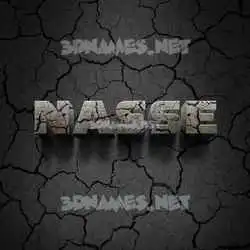 nasse in Cracked Stone style - 3D name wallpaper