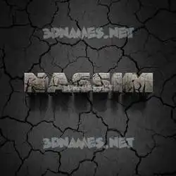 nassim in Cracked Stone style - 3D name wallpaper