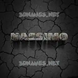nassimo in Cracked Stone style - 3D name wallpaper