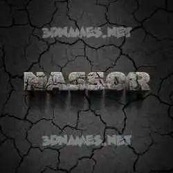 nassor in Cracked Stone style - 3D name wallpaper