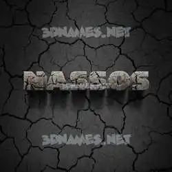 nassos in Cracked Stone style - 3D name wallpaper