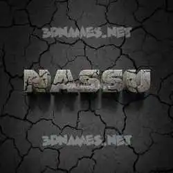nassu in Cracked Stone style - 3D name wallpaper