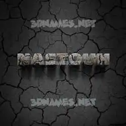 nastouh in Cracked Stone style - 3D name wallpaper