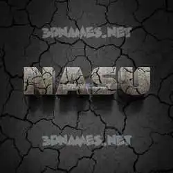 nasu in Cracked Stone style - 3D name wallpaper