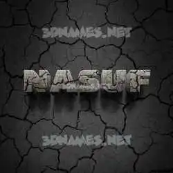 nasuf in Cracked Stone style - 3D name wallpaper