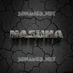 nasuha in Cracked Stone style - 3D name wallpaper