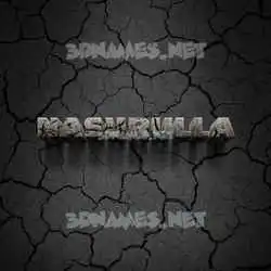 nasurulla in Cracked Stone style - 3D name wallpaper