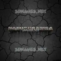 nasururazina in Cracked Stone style - 3D name wallpaper
