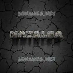 natalea in Cracked Stone style - 3D name wallpaper
