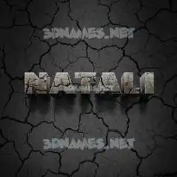 natali in Cracked Stone style - 3D name wallpaper