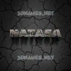 natasa in Cracked Stone style - 3D name wallpaper