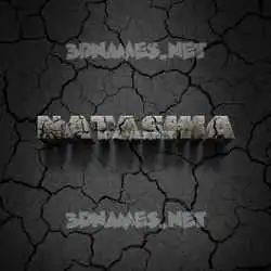 natashia in Cracked Stone style - 3D name wallpaper