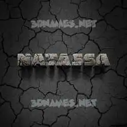 natassa in Cracked Stone style - 3D name wallpaper
