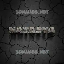 natasya in Cracked Stone style - 3D name wallpaper