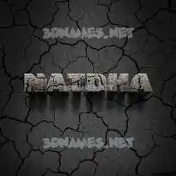 natdha in Cracked Stone style - 3D name wallpaper
