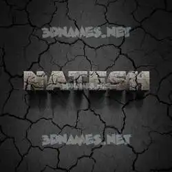 natesh in Cracked Stone style - 3D name wallpaper